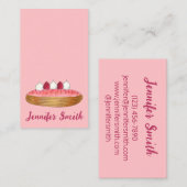 Eclair French Choux Pastry Chef Baker Bakery Food Visitekaartje (Voorkant / Achterkant)