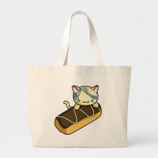 Eclair Kat Grote Tote Bag (Voorkant)