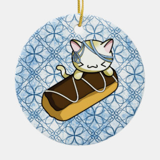 Eclair Kat Keramisch Ornament