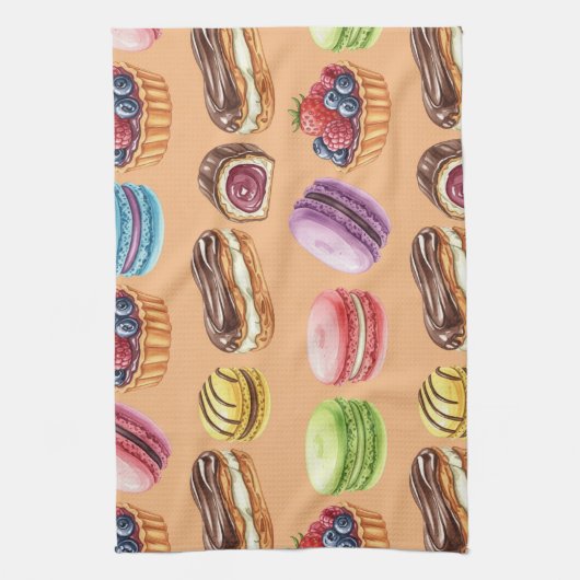 Eclairs en macarons van Natasha Us Theedoek (Verticaal)