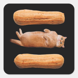 Eclairs Vierkante Sticker