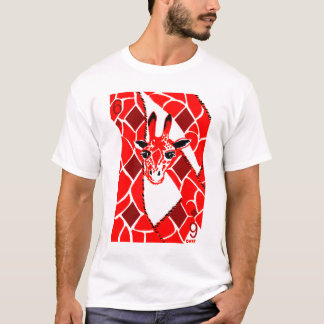 EclecDeck 6 van diamanten Giraffes - Wit T-shirt