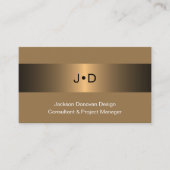 Eclectic Black Bronze Gold Luxe Metallic Art Visitekaartje (Voorkant)