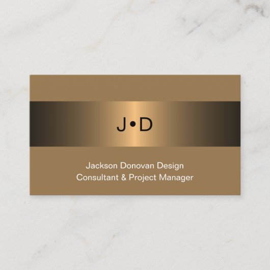 Eclectic Black Bronze Gold Luxe Metallic Art Visitekaartje (Voorkant)