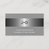 Eclectic Black Grey Silver Luxe Metallic Art Visitekaartje (Voorkant)