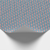 Eclectic Boho Red Turquoise Cadeaupapier (Hoek)