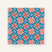 Eclectic Boho Red Turquoise Tegels Bullet Journal Notitieboek (Voorkant)