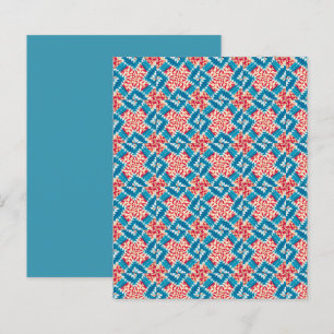 Eclectic Boho Red Turquoise X-scrapbook papier