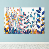 Eclectic Bold Garden Canvas Afdruk (Insitu (Houten vloer))