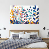 Eclectic Bold Garden Canvas Afdruk (Insitu (Slaapkamer))