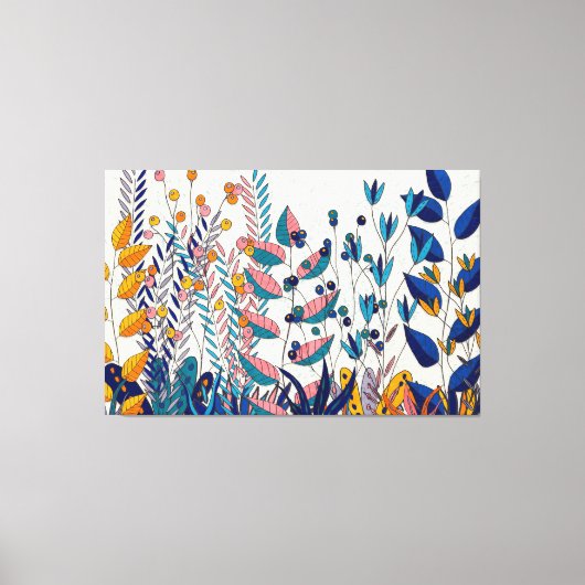 Eclectic Bold Garden Canvas Afdruk (Voorkant)