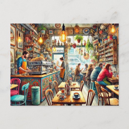 Eclectic Cafe in de Mok van Melbourne Briefkaart (Voorkant)