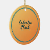 Eclectic Chick Zoek me op YouTube en Facebook Keramisch Ornament (Rechts)