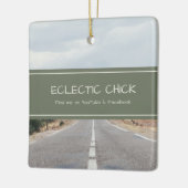 Eclectic Chick Zoek me op YouTube en Facebook Keramisch Ornament (Links)