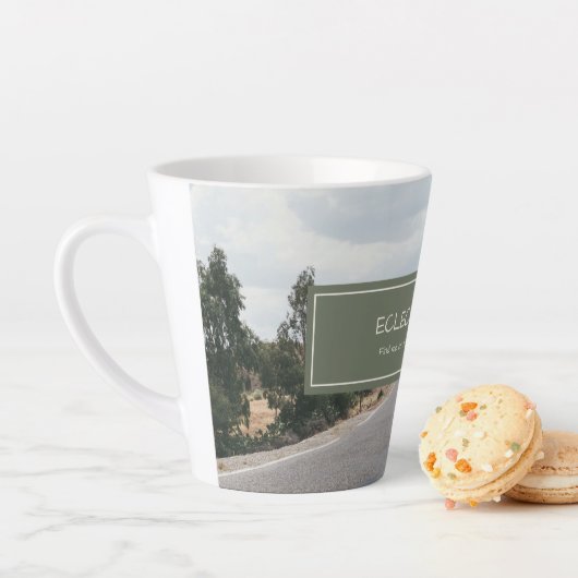 Eclectic Chick Zoek me op YouTube en Facebook Logo Latte Mok (In situ)