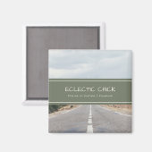 Eclectic Chick Zoek me op YouTube en Facebook Magneet (Voorkant / Achterkant)