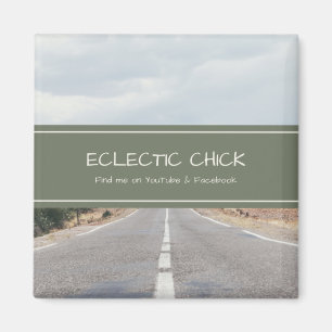 Eclectic Chick Zoek me op YouTube en Facebook Magneet