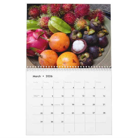 Eclectic Cuisine Calendar Kalender (Mar 2026)