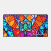 Eclectic Geometric Mosaic Tile Office Bureaumat (Voorkant)