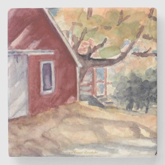 Eclectic Marble Onderzetter - Barnhouse door H Dav (Voorkant)