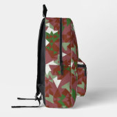 Eclectic Mod Retro Geometrisch Kerstpatroon Bedrukte Rugzak (Links)