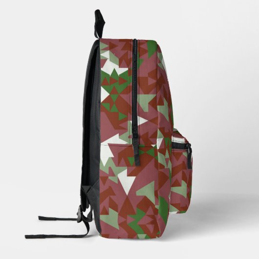Eclectic Mod Retro Geometrisch Kerstpatroon Bedrukte Rugzak (Links)