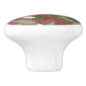 Eclectic Mod Retro Geometrisch Kerstpatroon Keramische Knop (Zijkant)