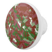 Eclectic Mod Retro Geometrisch Kerstpatroon Keramische Knop (Rechts)