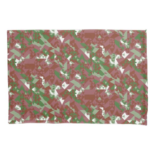 Eclectic Mod Retro Geometrisch Kerstpatroon Kussensloop (Voorkant-Links)