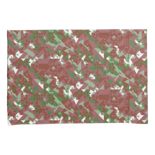 Eclectic Mod Retro Geometrisch Kerstpatroon Kussensloop (Voorkant-Rechts)