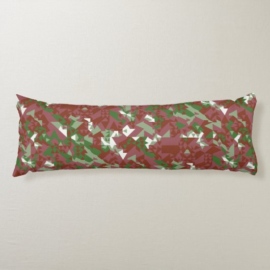 Eclectic Mod Retro Geometrisch Kerstpatroon Lichaamskussen (Voorkant)