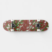 Eclectic Mod Retro Geometrisch Kerstpatroon Persoonlijk Skateboard (Horizontaal)