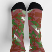 Eclectic Mod Retro Geometrisch Kerstpatroon Sokken (Top)