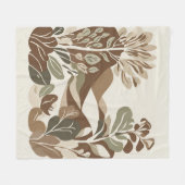Eclectic Natural Terracotta Rustic Boho Fleece Deken (Voorkant (Horizontaal))
