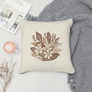 Eclectic Natural Terracotta Wildflower Boho Rustic Kussen