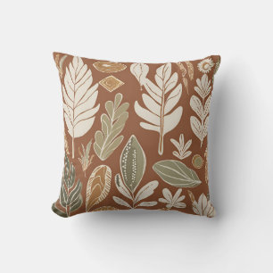 Eclectic Natural Terracotta Wildflower Boho Rustic Kussen
