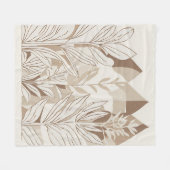 Eclectic Natural Terracotta Wildflower Rustic Boho Fleece Deken (Voorkant (Horizontaal))