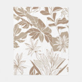 Eclectic Natural Terracotta Wildflower Rustic Boho Fleece Deken (Voorkant)