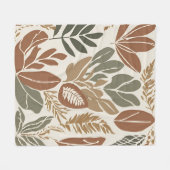 Eclectic Natural Terracotta Wildflower Rustic Boho Fleece Deken (Voorkant (Horizontaal))