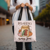 Eclectic Reading is mijn Jam Book Lover Herfst Tote Bag