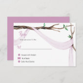 Eclectic Romance Tree Branch Lila Gauze RSVP (Voorkant / Achterkant)