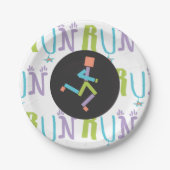 Eclectic RUN Runner Kleurrijke papieren Borden Bordje (Voorkant)