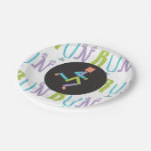 Eclectic RUN Runner Kleurrijke papieren Borden Bordje (Gekanteld)