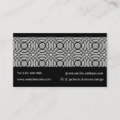 Eclectic Silver Luxury Metallic Steel Art Pattern Visitekaartje (Achterkant)