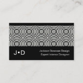 Eclectic Silver Luxury Metallic Steel Art Pattern Visitekaartje (Voorkant)