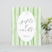 Eclectic Stripes Baby shower Geschenken en Kaarten (Staand voorkant)