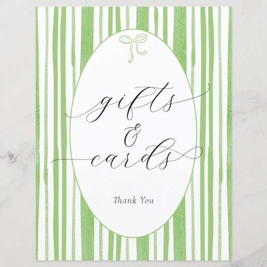 Eclectic Stripes Baby shower Geschenken en Kaarten (Voorkant)