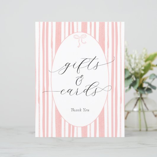 Eclectic Stripes Baby shower Geschenken en Kaarten (Staand voorkant)