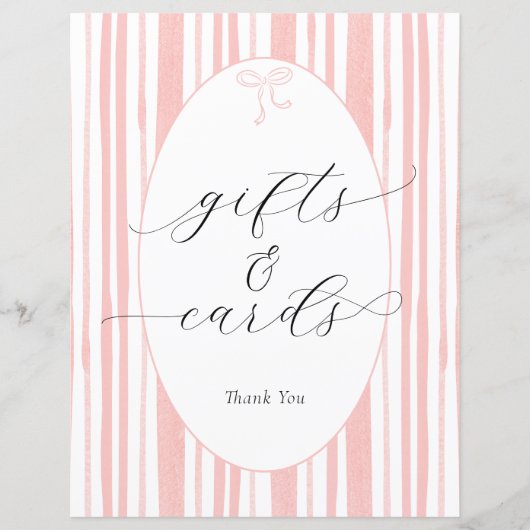 Eclectic Stripes Baby shower Geschenken en Kaarten (Voorkant)