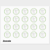 Eclectic Stripes Groene Baby shower Dank u Ronde Sticker (Vel)